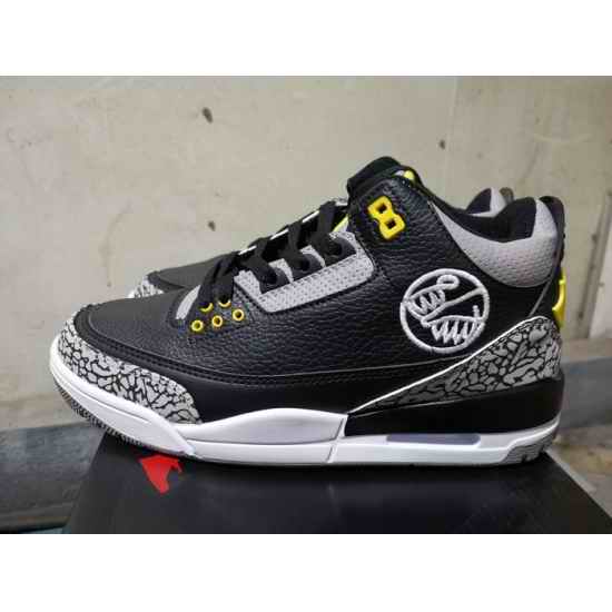 Nike Air Jordan 3 Retro Men Shoes Black Yellow